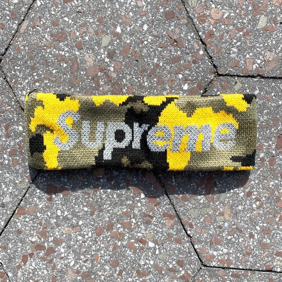 Supreme x New Era Reflective Camo FW17 Headband - Picture 1 of 5